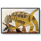 Cat Eating a Bird, 1939 - Floater Framed Canvas Print