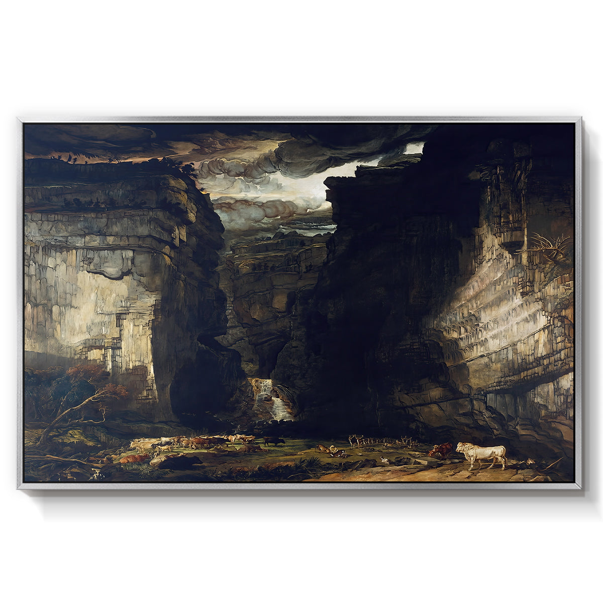 Gordale Scar, c. 1811-1813 - Floater Framed Canvas Print