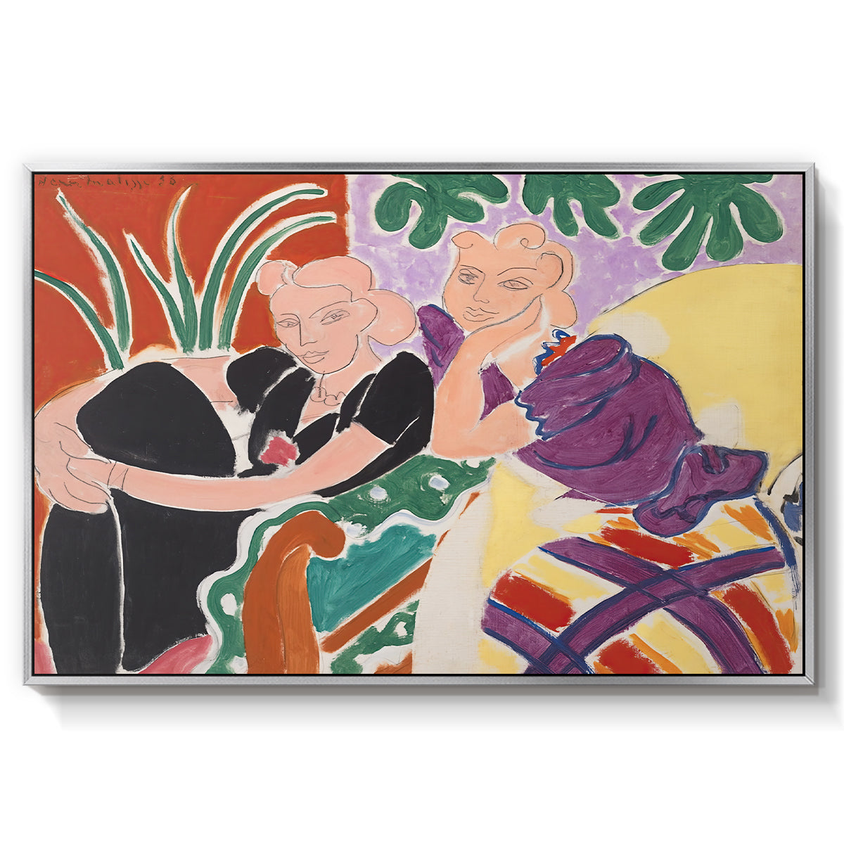 The Conversation, 1938 - Floater Framed Canvas Print