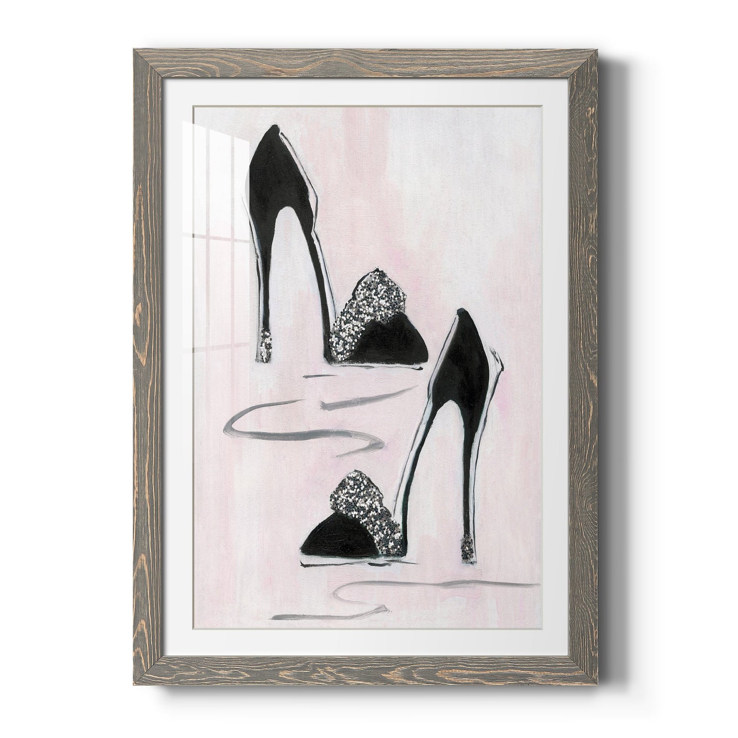 Shoes That Dazzle II - Barnwood Framed Art Print