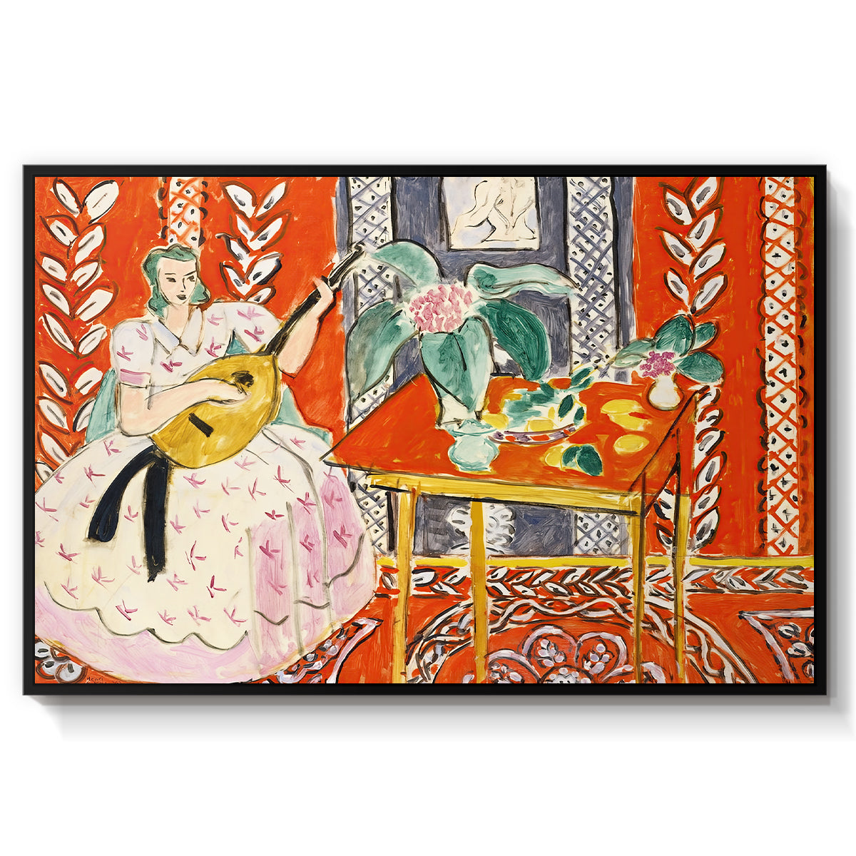 The Lute (Le luth), 1943 - Floater Framed Canvas Print