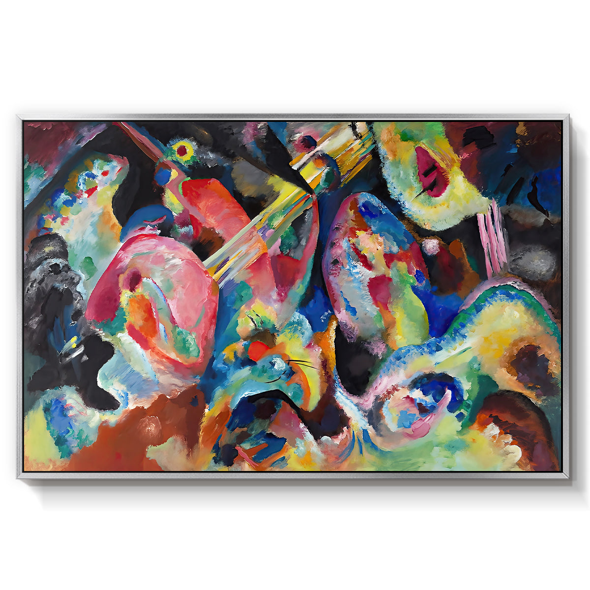 Improvisation. Deluge, 1913 - Floater Framed Canvas Print
