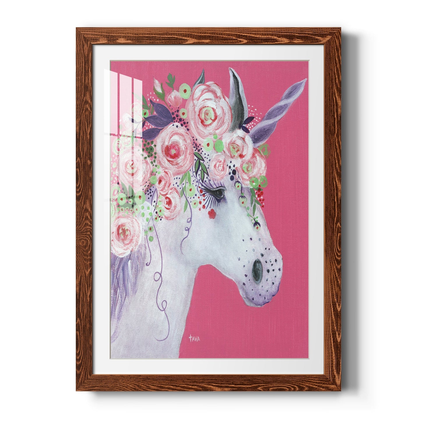 Unicorn II - Barnwood Framed Art Print