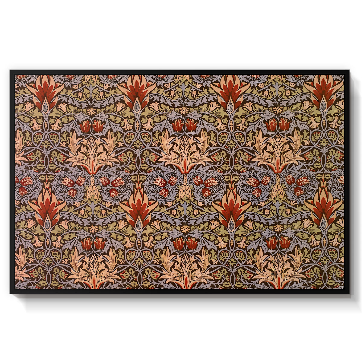 Snakeshead - Red/Cumin, c. 1876 - Floater Framed Canvas Print