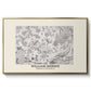 Fleurs, 1866 (Morris Inspired) - Floater Framed Canvas Print