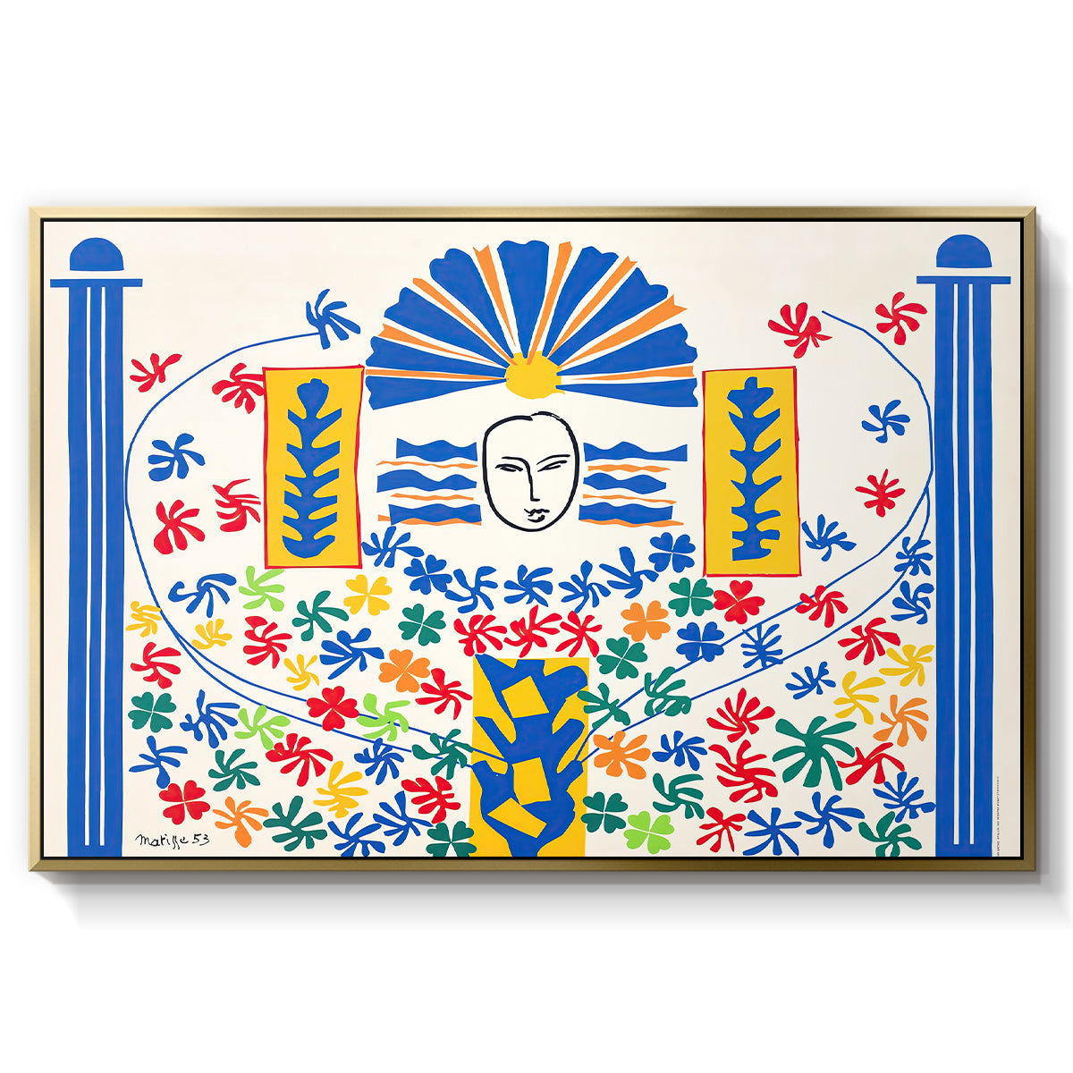 Apollo (Apollon), 1953 - Floater Framed Canvas Print