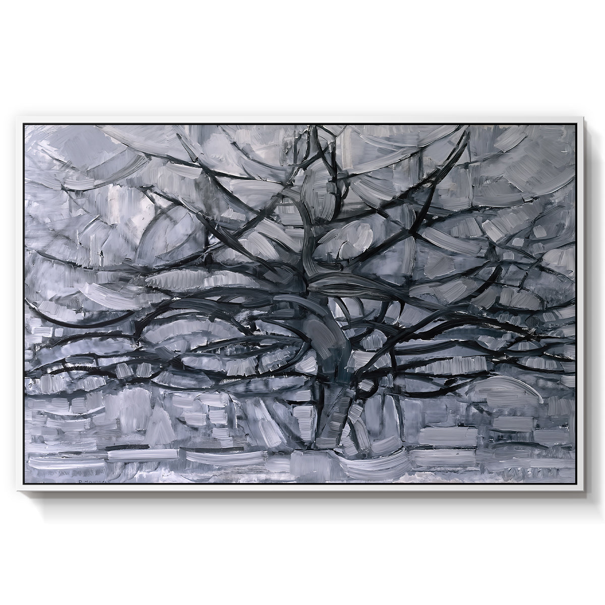 The Gray Tree, 1911 - Floater Framed Canvas Print