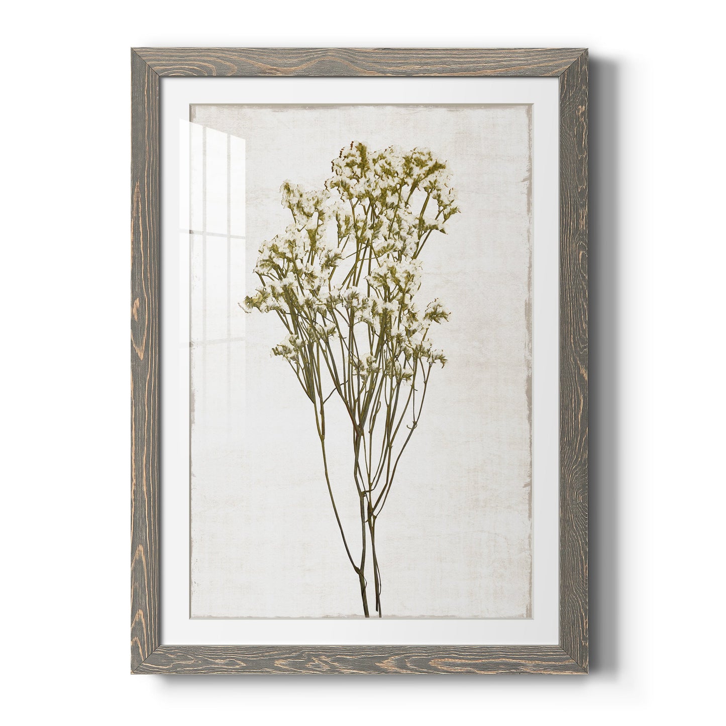 Farmhouse Pressed Flower II - Barnwood Framed Art Print