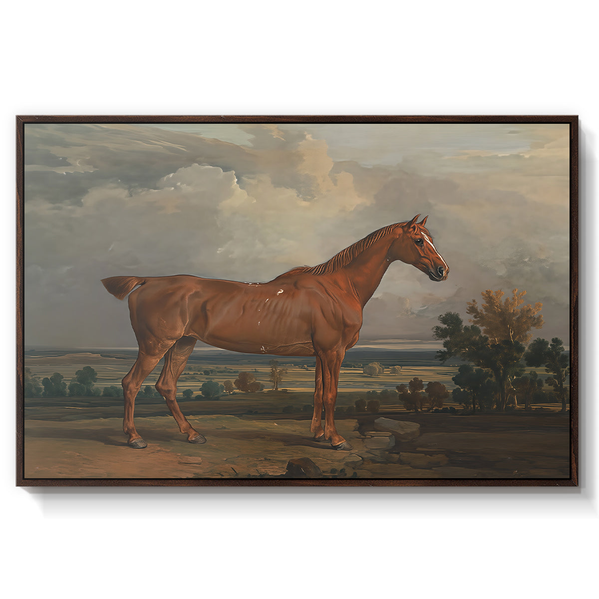 Hunter in a Landscape, 1810 - Floater Framed Canvas Print