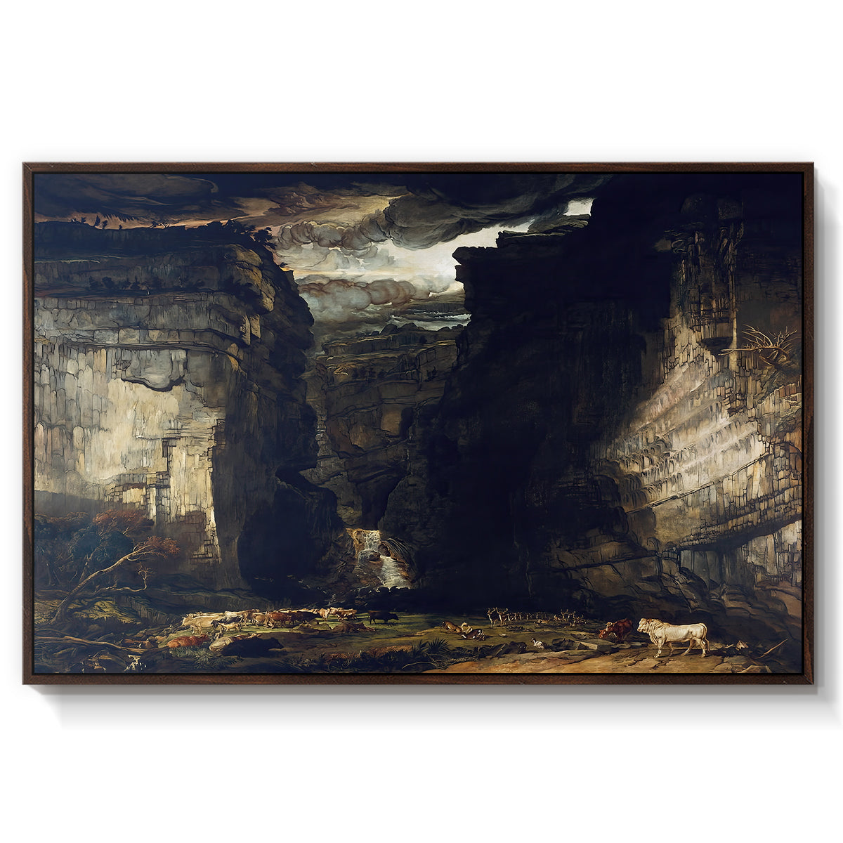 Gordale Scar, c. 1811-1813 - Floater Framed Canvas Print