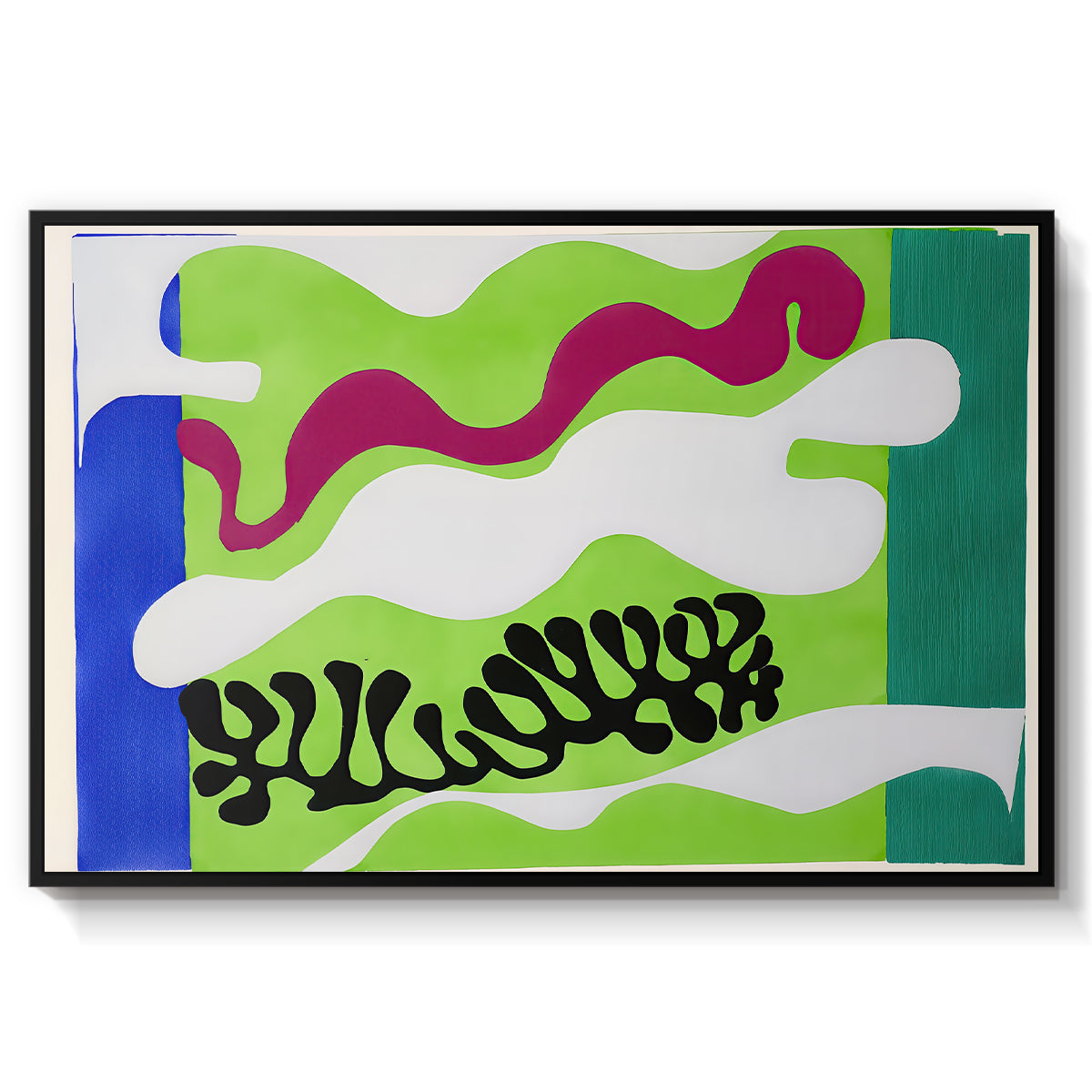 The Lagoon (Le lagon), from Jazz, 1947 - Floater Framed Canvas Print