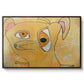 Cubist Dog with Stars (Student Art) - Floater Framed Canvas Print