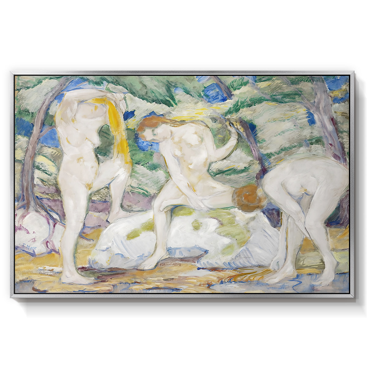 Bathing Women, 1910 - Floater Framed Canvas Print