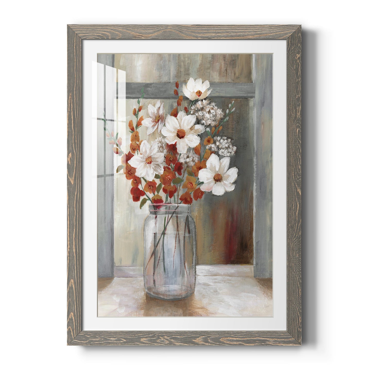 Autumn Spray - Barnwood Framed Art Print