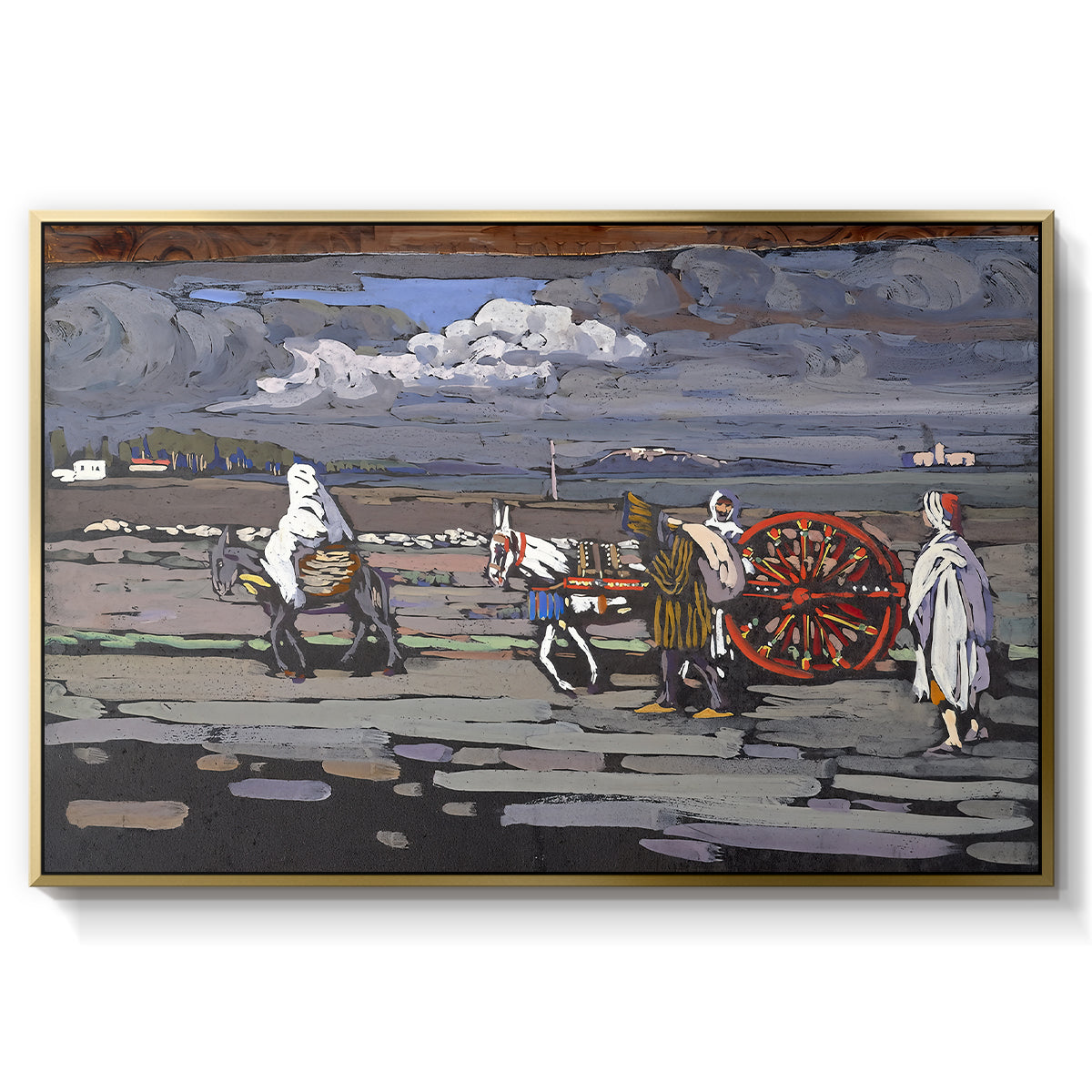 Country Road (Landstrasse), 1905 - Floater Framed Canvas Print
