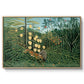 Fight Between a Tiger and a Buffalo, 1908 - Floater Framed Canvas Print
