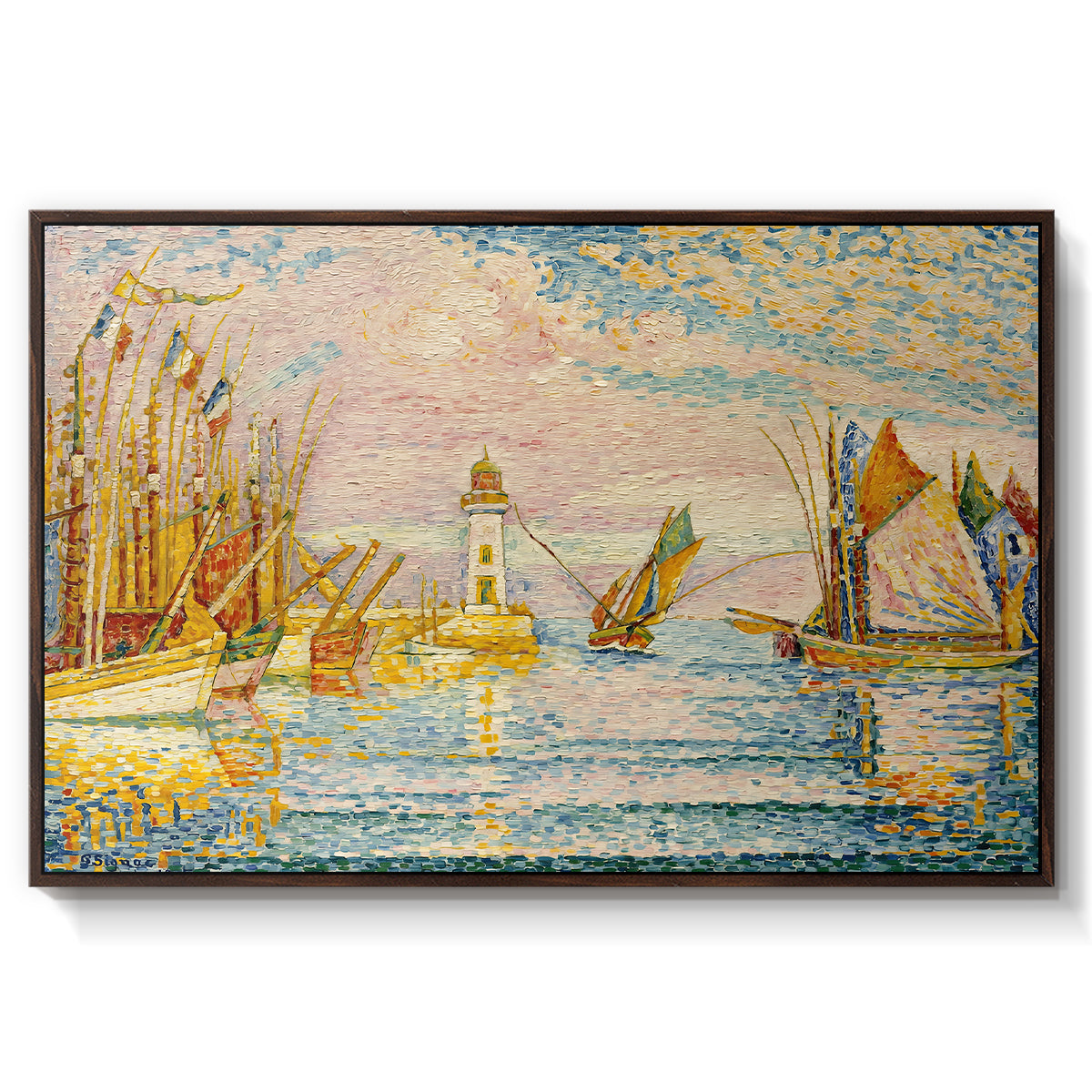 The Lighthouse at Groix, 1925 - Floater Framed Canvas Print