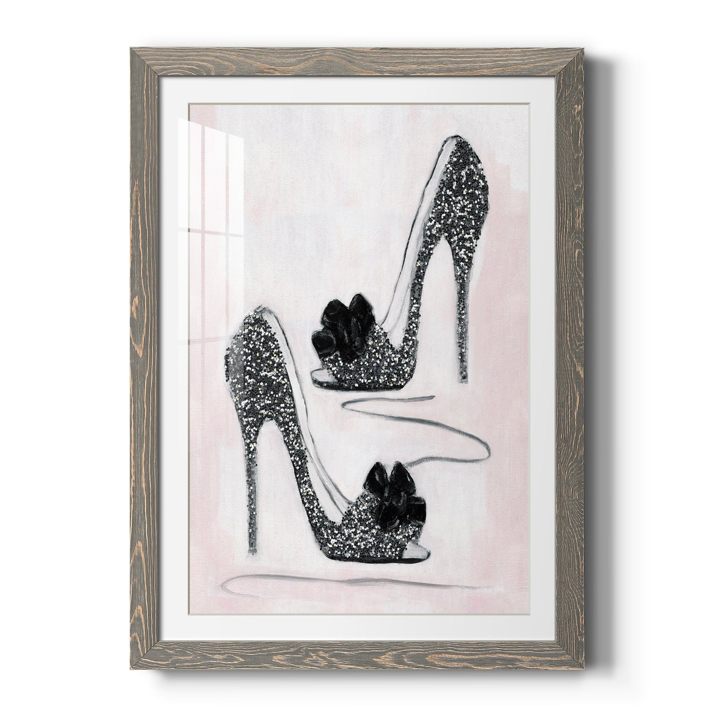 Shoes That Dazzle I - Barnwood Framed Art Print