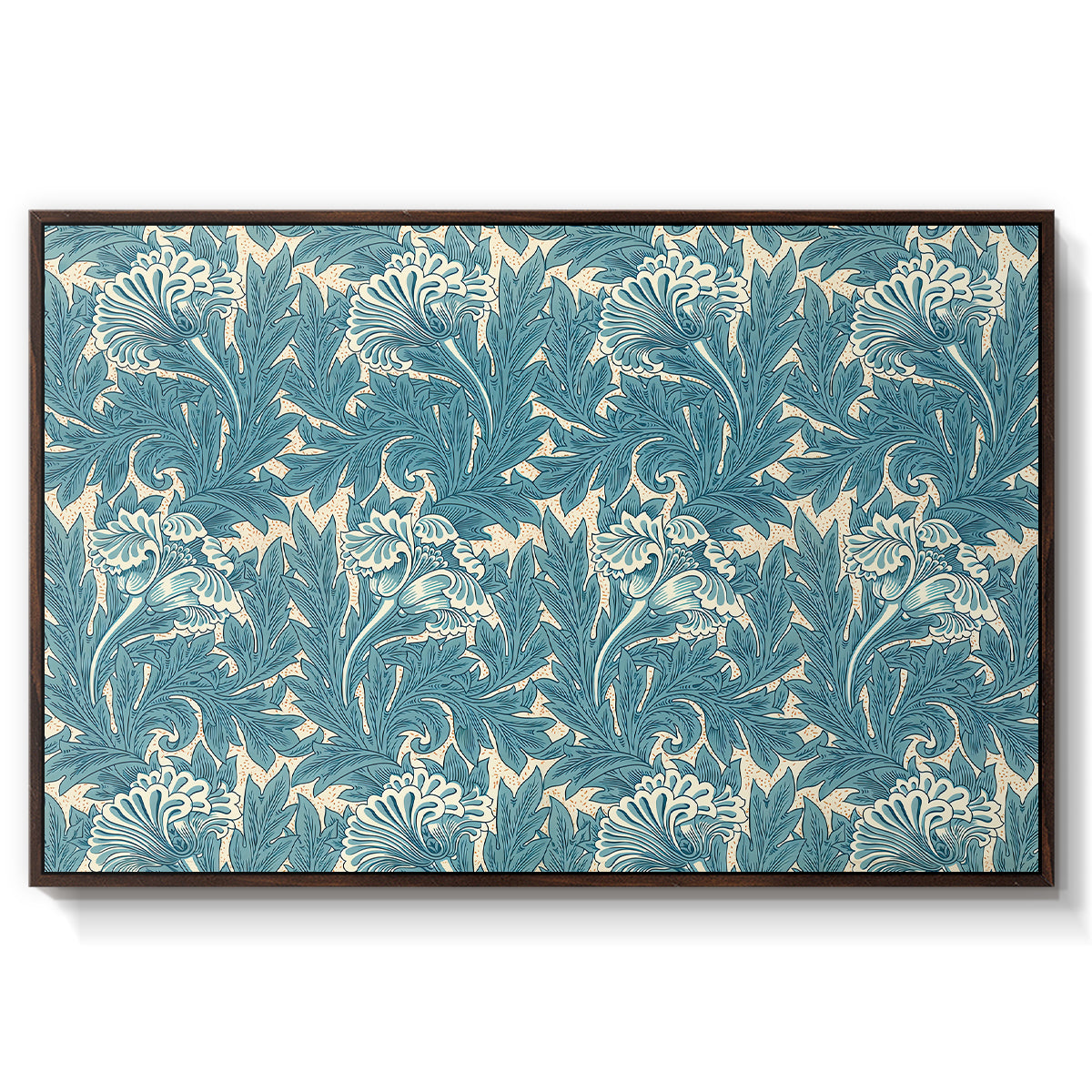 Tulip (Teal), 1875 - Floater Framed Canvas Print
