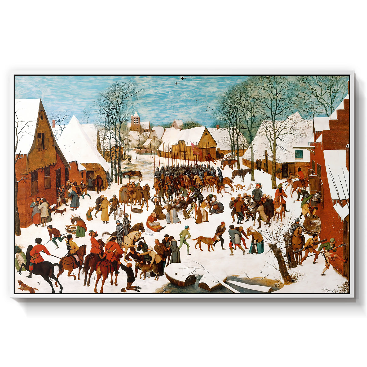 Massacre of the Innocents, c. 1565-1567 - Floater Framed Canvas Print