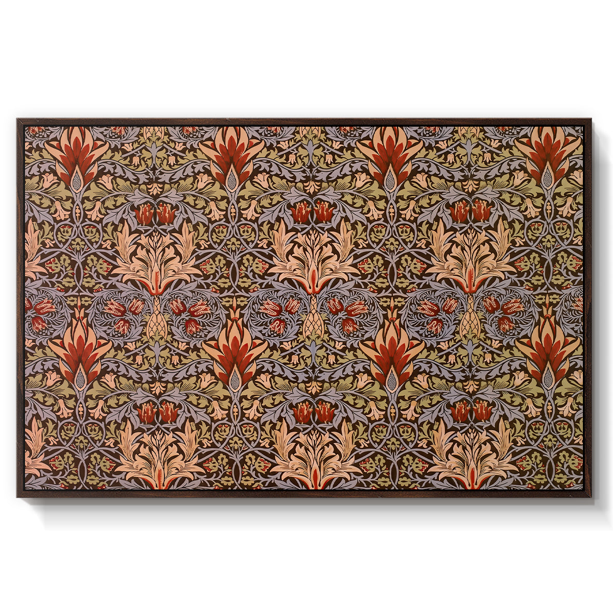 Snakeshead - Red/Cumin, c. 1876 - Floater Framed Canvas Print