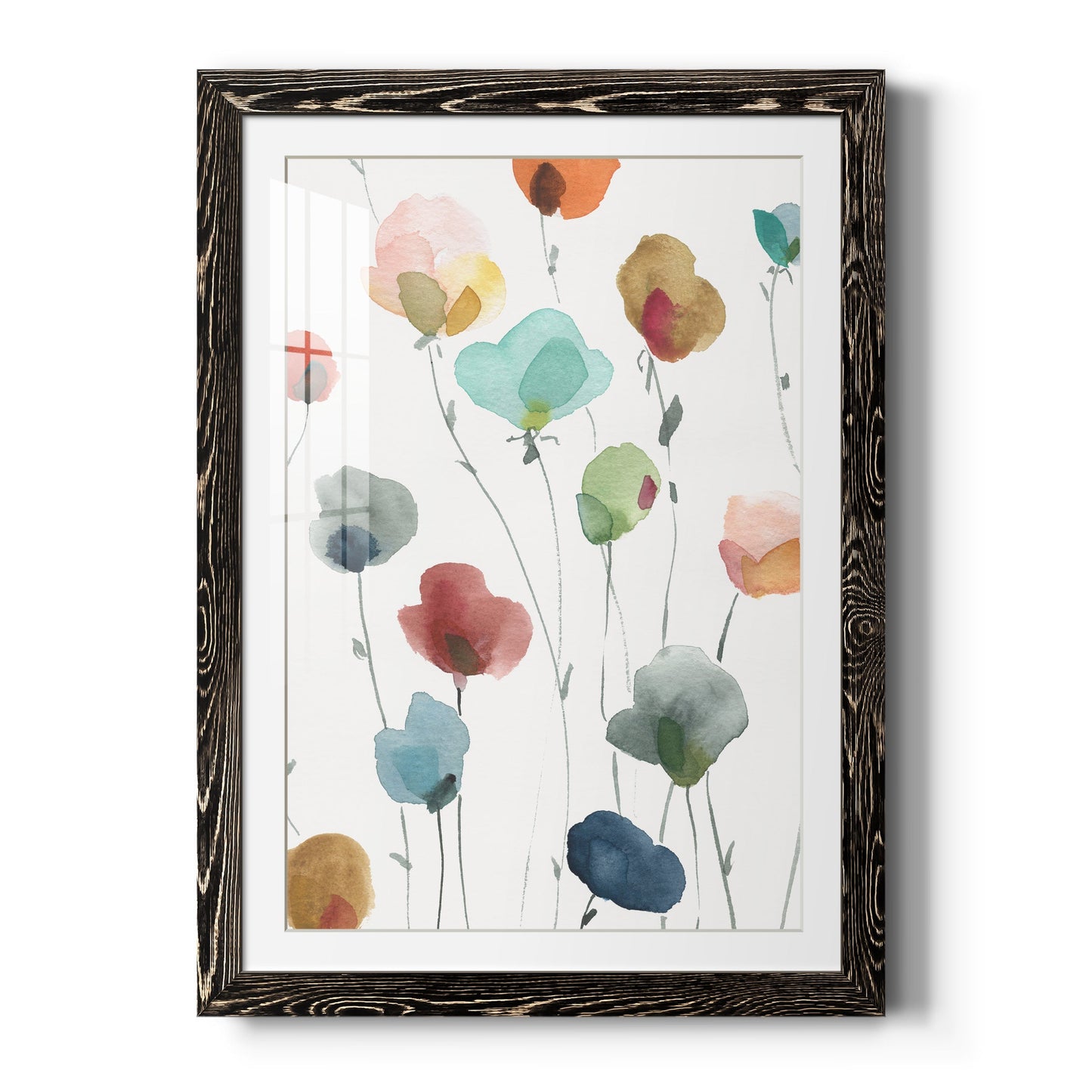 Lollipop Garden I - Barnwood Framed Art Print
