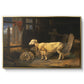Sheep in a Stable, 1810 - Floater Framed Canvas Print
