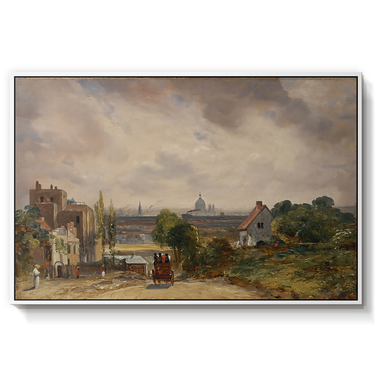 Sir Richard Steele's Cottage, Hampstead, c. 1832 - Floater Framed Canvas Print