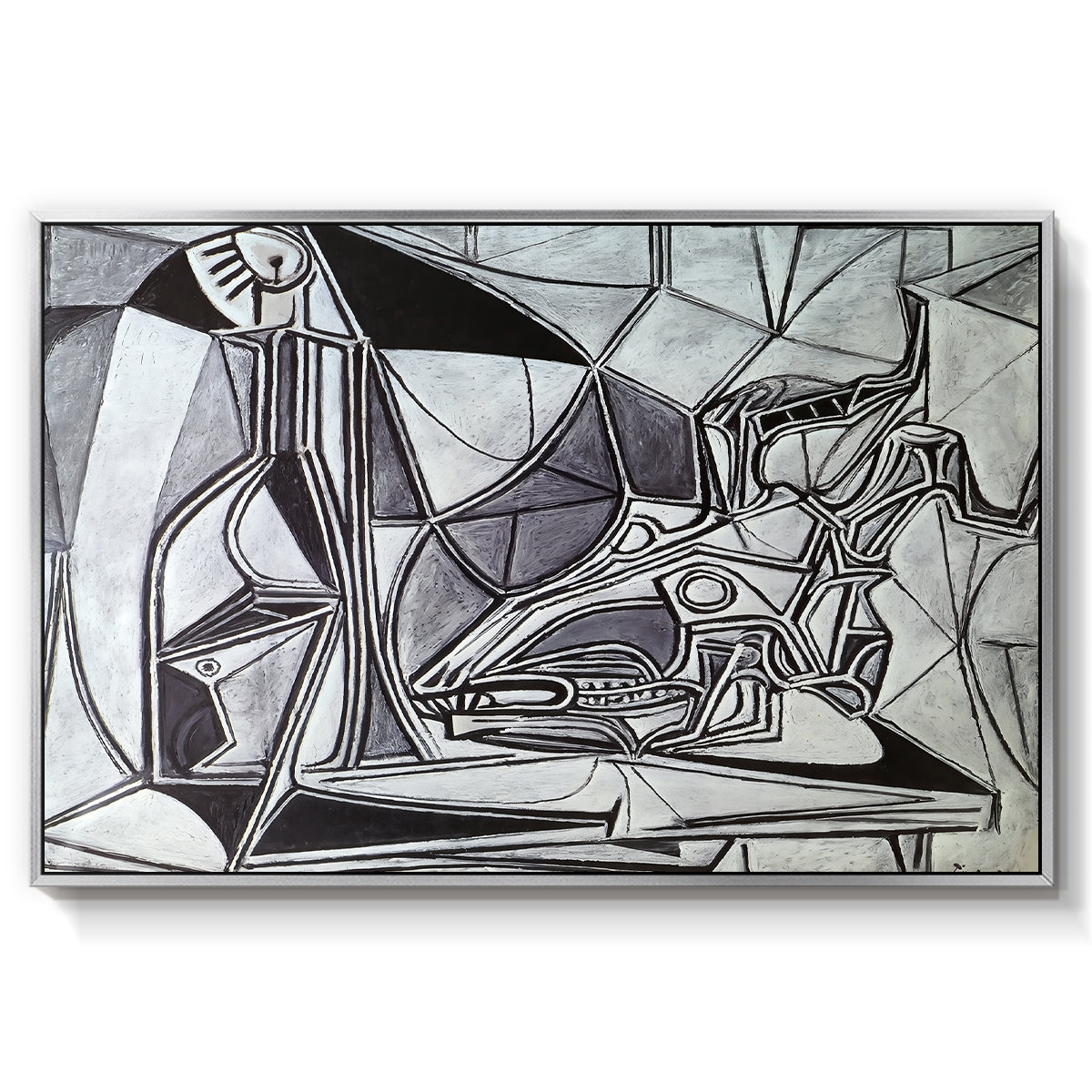 Goat's Skull, Bottle and Candle, 1952 - Floater Framed Canvas Print