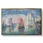 Entrance to the Port of La Rochelle, 1921 - Floater Framed Canvas Print