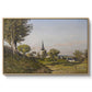 Village Landscape with Church, 1891 - Floater Framed Canvas Print