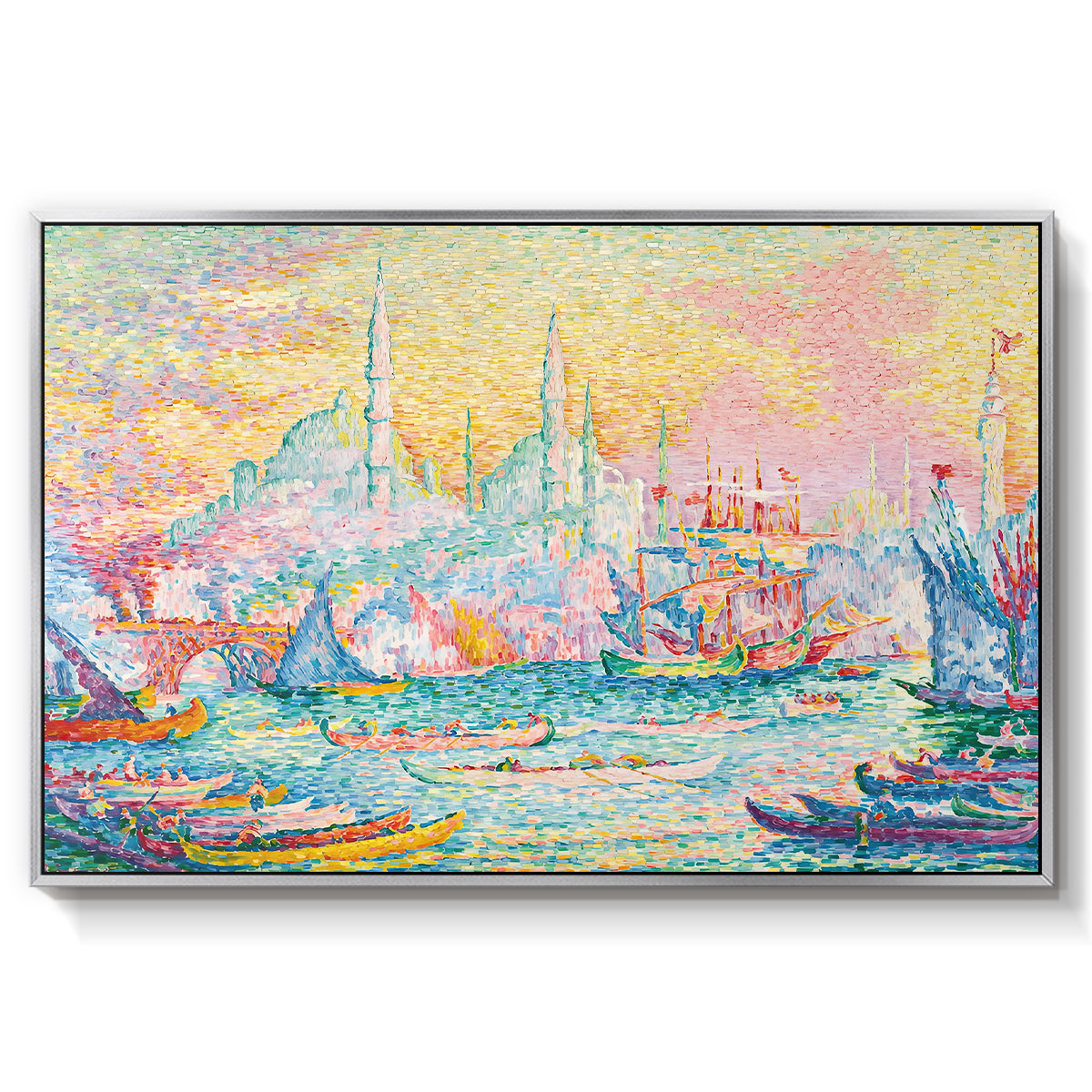The Golden Horn, Constantinople, 1907 - Floater Framed Canvas Print