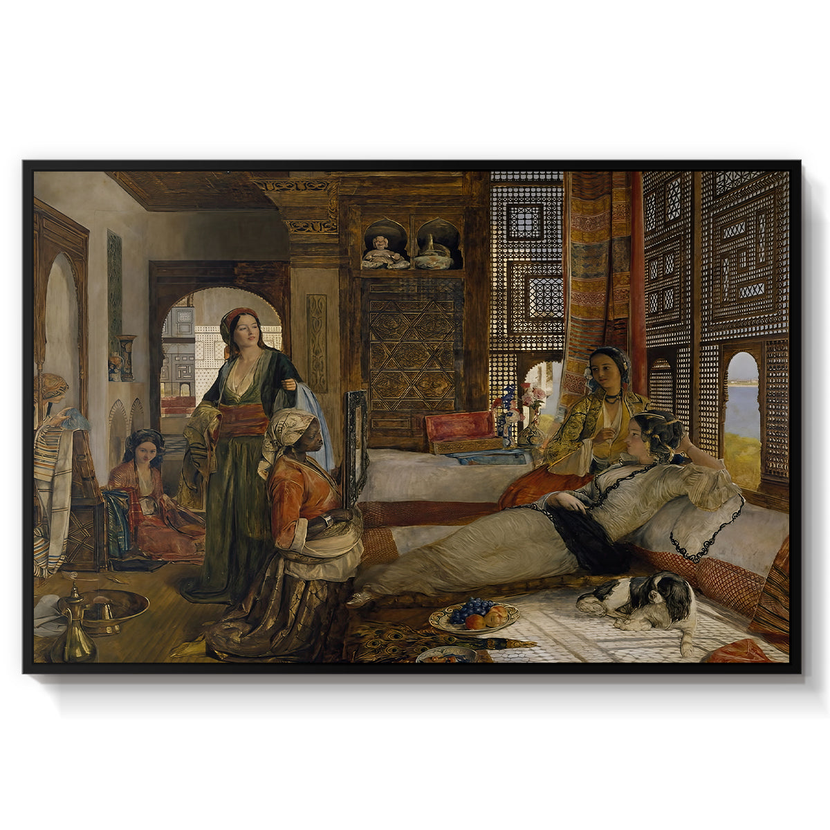 The Harem, 1876 - Floater Framed Canvas Print