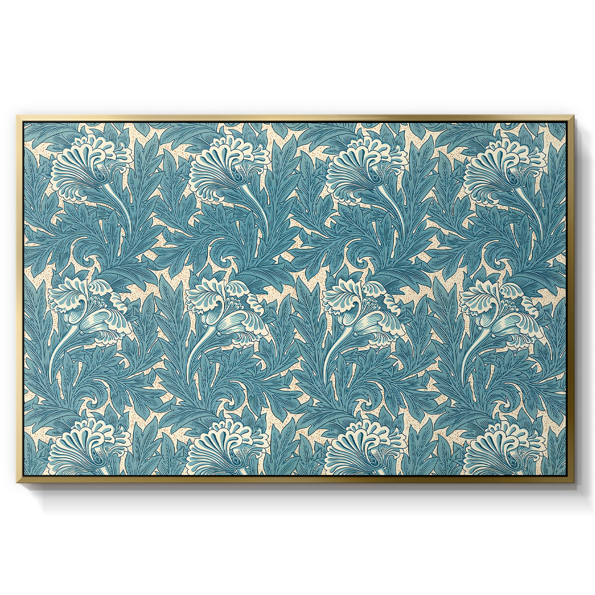 Tulip (Teal), 1875 - Floater Framed Canvas Print