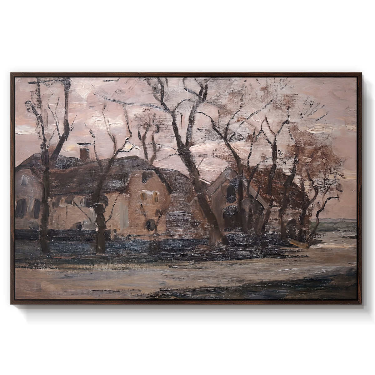 Farm near Duivendrecht in the Evening, c. 1905 - Floater Framed Canvas Print