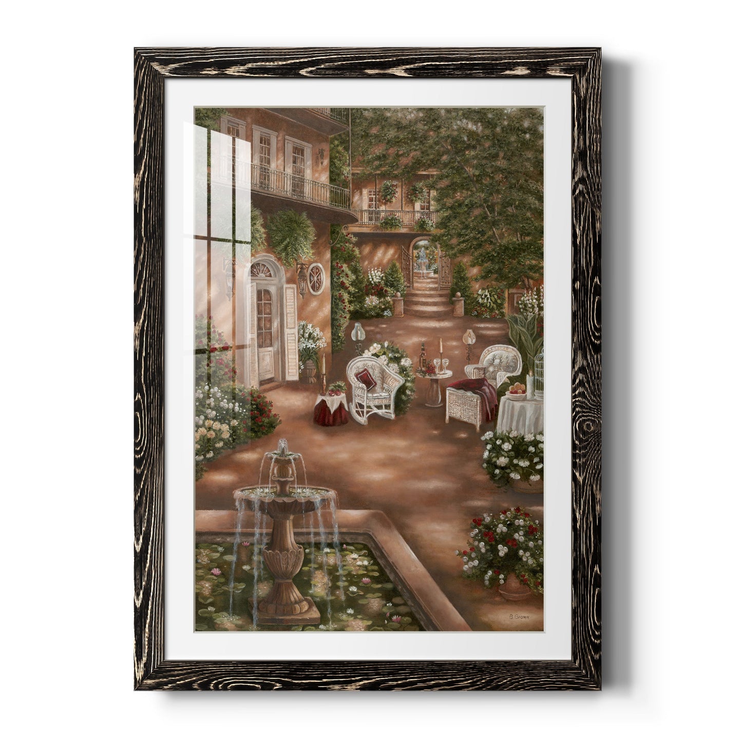 Evening Cocktails I - Barnwood Framed Art Print