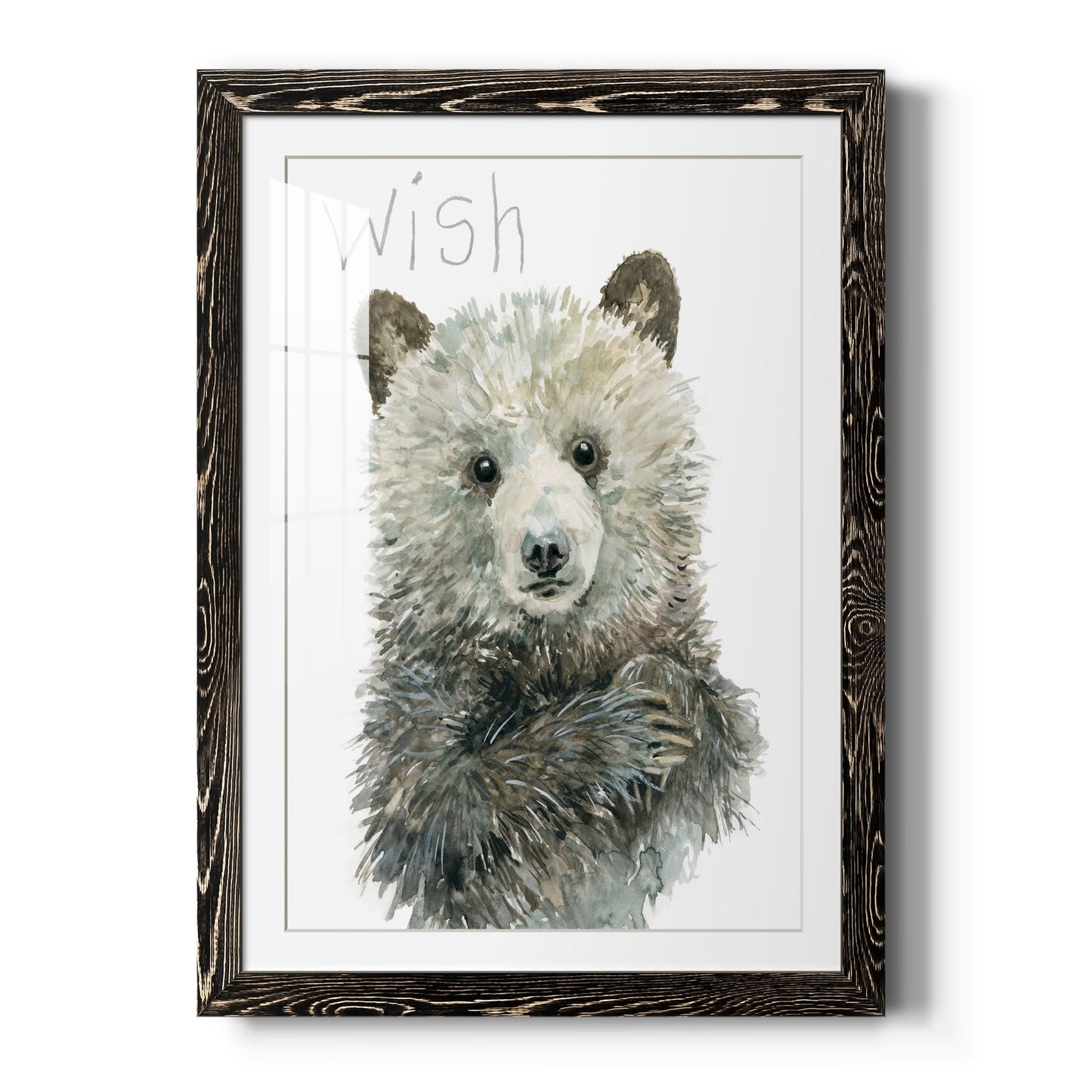 Forest Fur Baby Bear - Barnwood Framed Art Print
