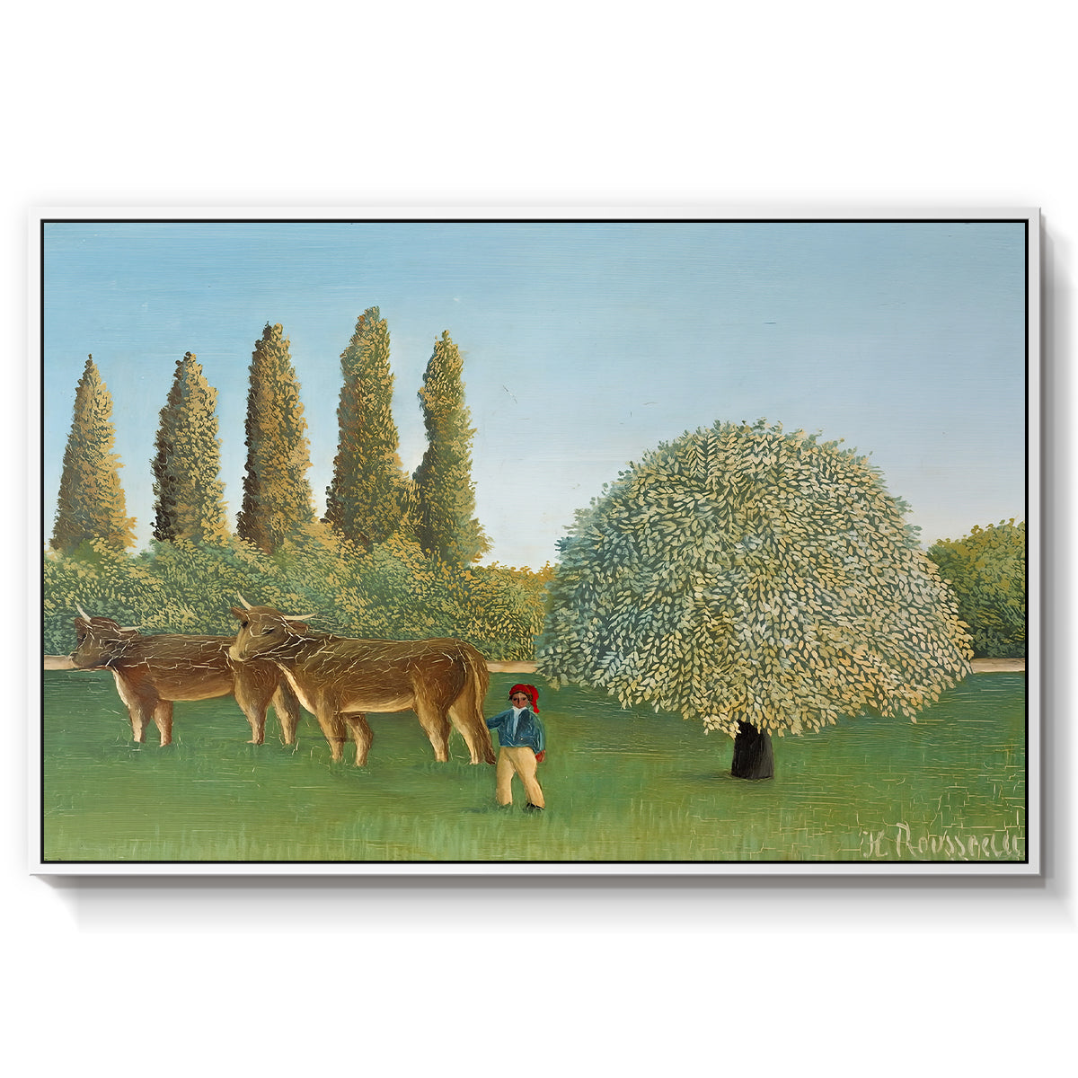 Meadlowland (The Pasture), 1910 - Floater Framed Canvas Print