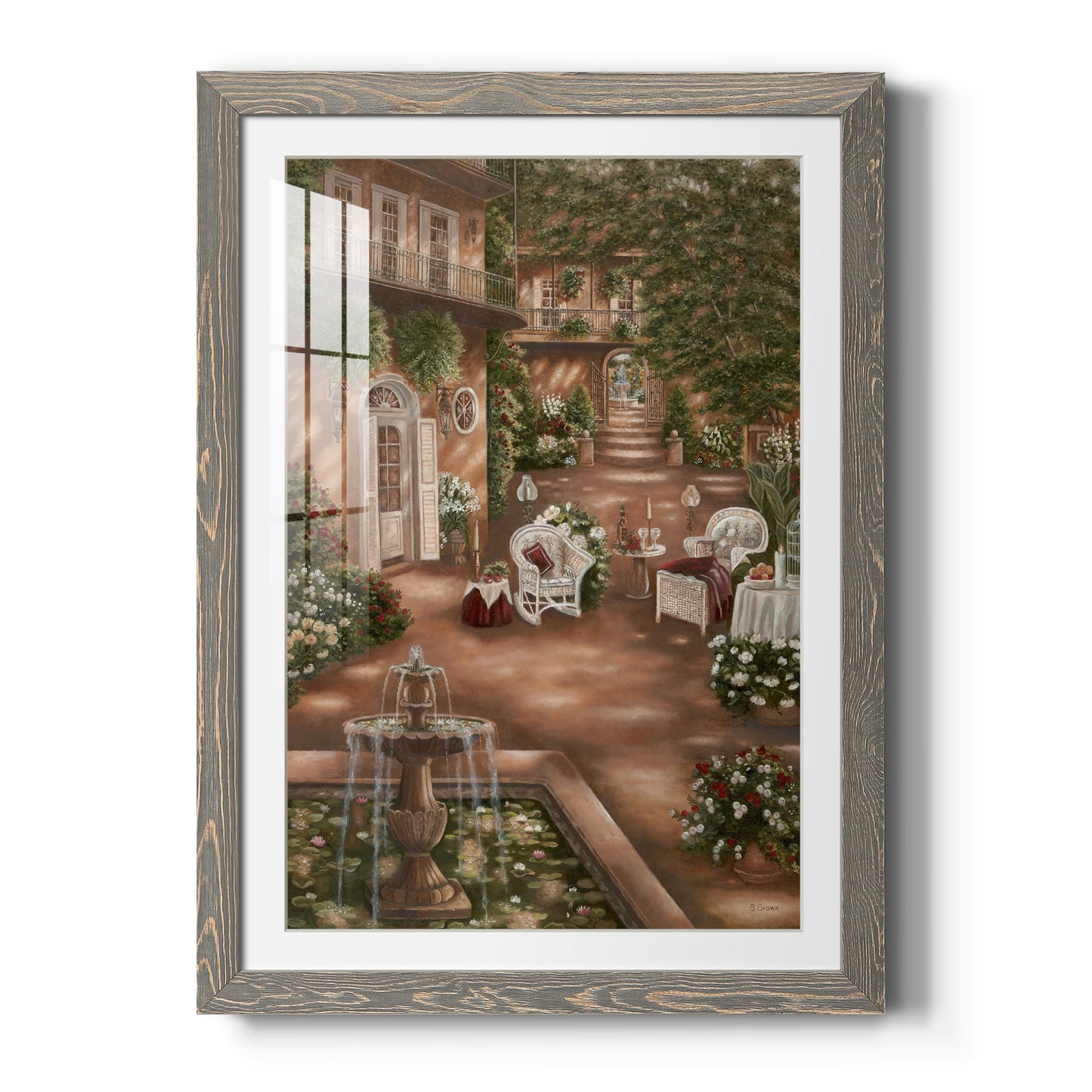 Evening Cocktails I - Barnwood Framed Art Print