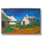 Three White Cottages at Saintes-Maries, 1888 - Floater Framed Canvas Print