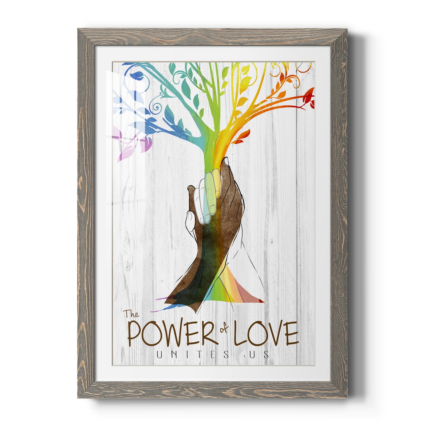 Power of Love - Premium Framed Print - Distressed Barnwood Frame - Ready to Hang