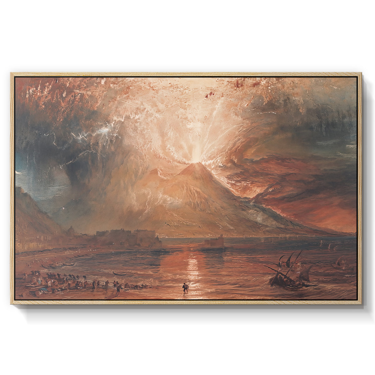 Vesuvius in Eruption, c. 1817 - Floater Framed Canvas Print