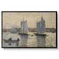 Two Schooners, Gloucester, c. 1880 - Floater Framed Canvas Print