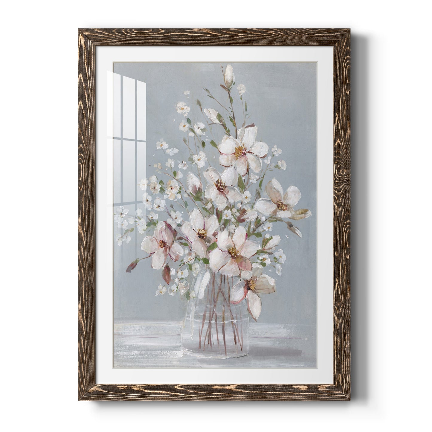 Magnolia Romance - Barnwood Framed Art Print
