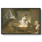 The Visit to the Nursery, c. 1775 - Floater Framed Canvas Print