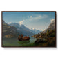 Bridal Procession on the Hardangerfjord, 1848 - Floater Framed Canvas Print
