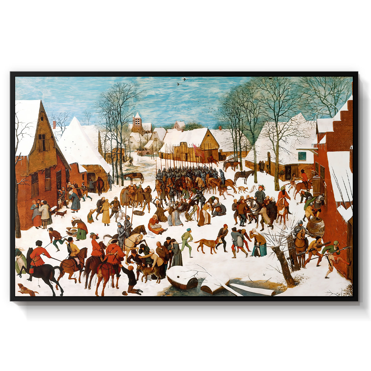 Massacre of the Innocents, c. 1565-1567 - Floater Framed Canvas Print