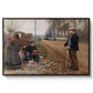 People by a Road, 1893 - Floater Framed Canvas Print