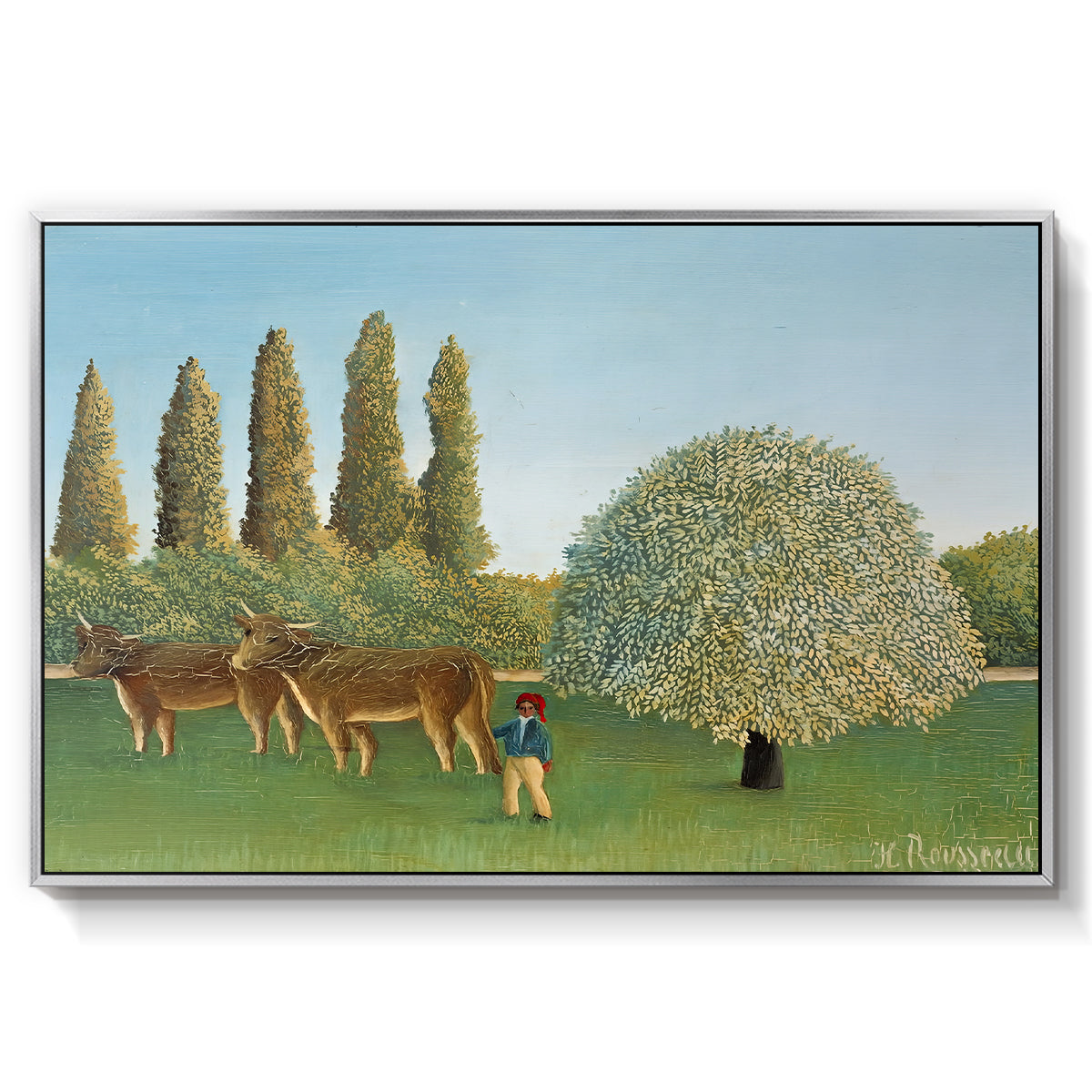 Meadlowland (The Pasture), 1910 - Floater Framed Canvas Print