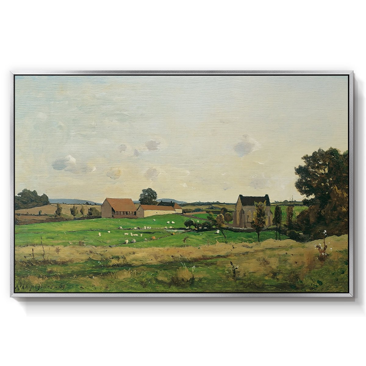 The Saulce Estate, 1869 - Floater Framed Canvas Print